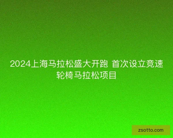 2024上海马拉松盛大开跑 首次设立竞速轮椅马拉松项目