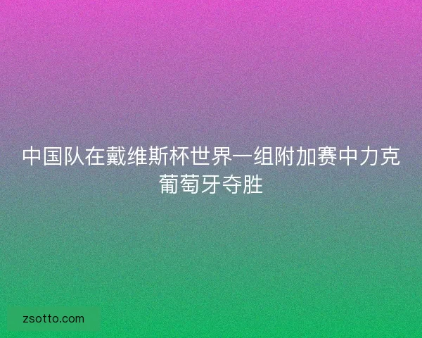 中国队在戴维斯杯世界一组附加赛中力克葡萄牙夺胜